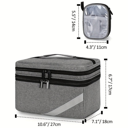 Medicine Storage Bag Organizer – Portable Small Pill Bottle Pouch – Suitable for Home, Office, School, Outdoor Travel ( Empty Bag )