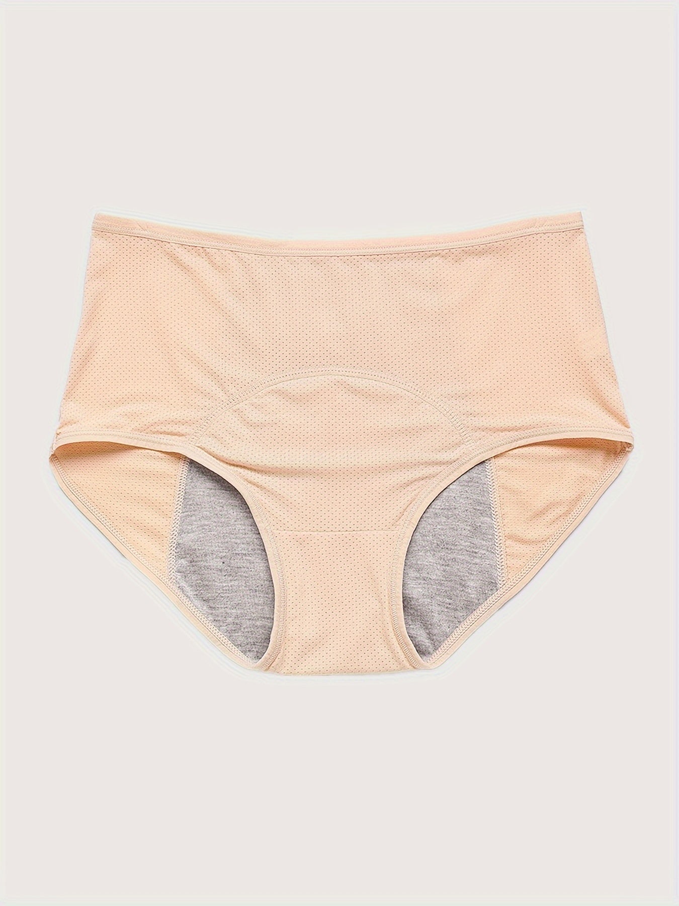8pcs Plus Size Women's Comfortable Solid Panties - Leakproof, Breathable, Ultra-Absorbent Period Briefs for Menstrual Cycle - Soft, Stretchy, Skin-Friendly Fabric for All-Day Comfort