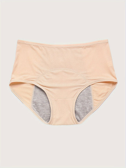 8pcs Plus Size Women's Comfortable Solid Panties - Leakproof, Breathable, Ultra-Absorbent Period Briefs for Menstrual Cycle - Soft, Stretchy, Skin-Friendly Fabric for All-Day Comfort