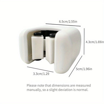 3 Pack Wall-Mounted Mop & Broom Holder – Self-Adhesive Storage Hanger for Home, Kitchen, Bathroom (White Plastic)