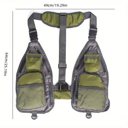 Premium Multi-Pocket Fishing Vest – Water-Resistant, Wear-Resistant, Tear-Proof, Perfect for Fishing, Camping, Hiking Adventures