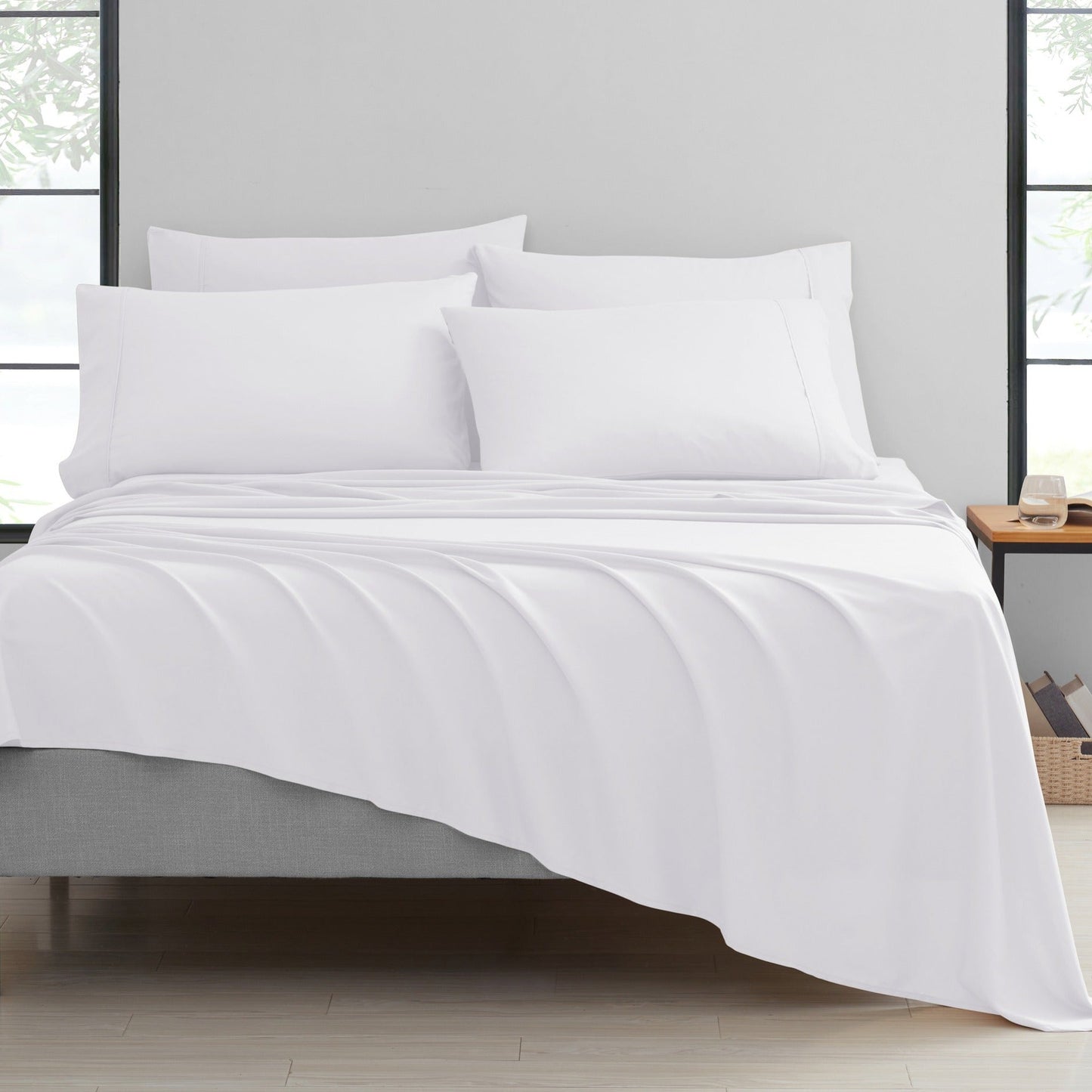 Bamboo 2000 Thread Count 6-Piece Luxury Sheet Set - Organic, Cooling, 16 Inch Deep Pocket, Egyptian Luxury with Bonus Pillowcases - Shrink and Fade Resistant