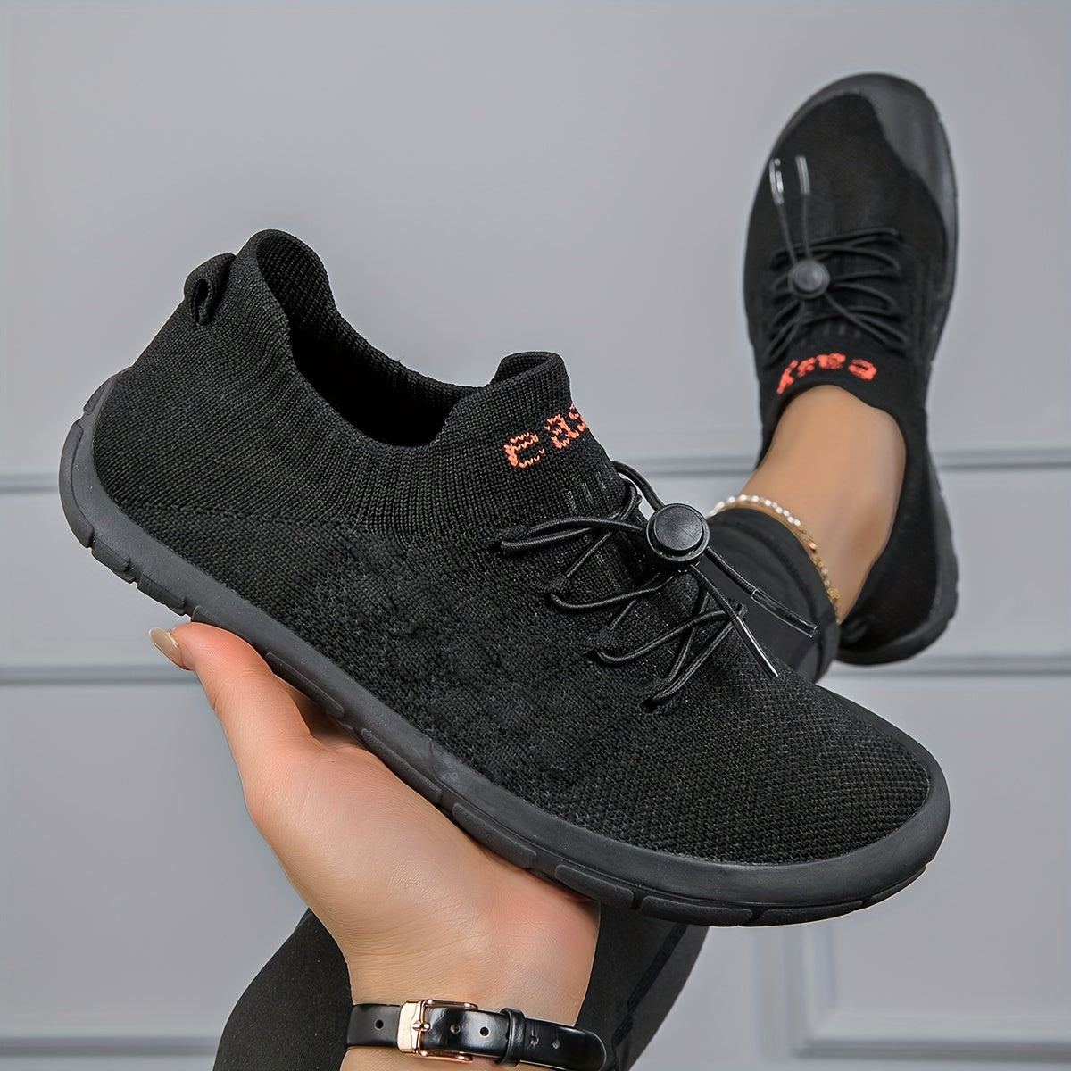 Women's Wide Toe Box Knit Sneakers: Comfortable Casual Walking Shoes