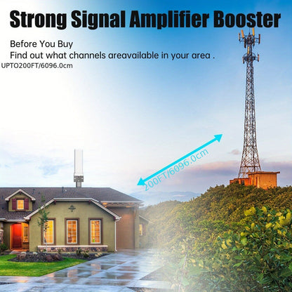 6000-Mile Outdoor TV Antenna – Digital HDTV 4K Amplified, Long Range 360° UHF, VHF & FM Reception