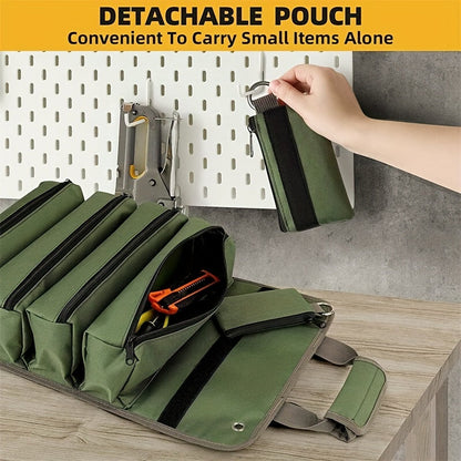 Tool Kit Set – Heavy-Duty Organizer with Portable Storage Box, 2 Detachable Zipper Bags – Mini Bag for Electricians & Mechanics
