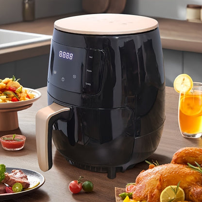 4.5L Large Capacity Air Fryer – 900W Oil-Less Cooking with Turbo Circulation, Even Heat Distribution – Ideal for Chicken, French Fries, Wings and More