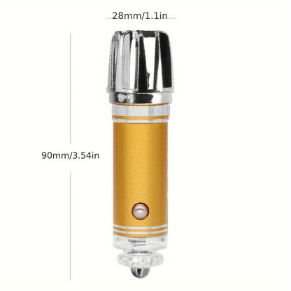 Compact Car Air Purifier Ionizer – Eliminates Smoke Smell, PM2.5, Pollen, Bacteria, Bad Odors – 12V Plug-In – RV Auto Decoration and Car Interior Accessory – Fresh Air Solution for Healthier Breathing