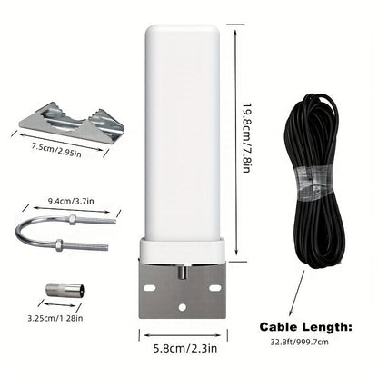 Outdoor TV Antenna 4K Digital HD with 35DBI Signal Booster – Built-in Amplifier, 6000 Miles Range, 1080p HD, Frequency 470-862 MHz