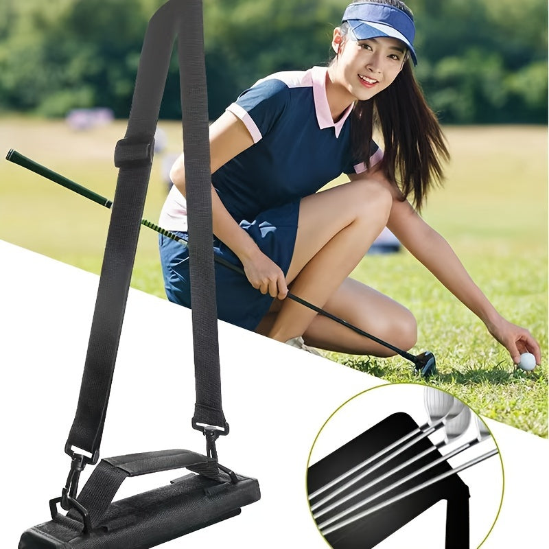 Compact & Lightweight Golf Club Bag - Waterproof Nylon, Adjustable Shoulder Strap, Fits 5 Clubs, Ideal for Men & Women