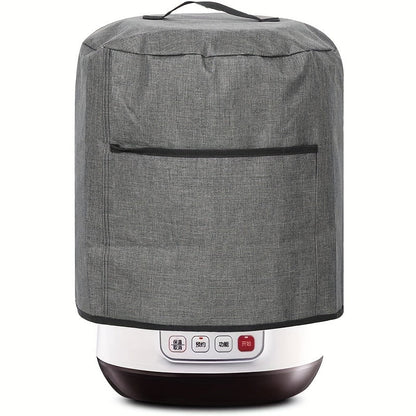 Air Fryer Dust Cover – Waterproof Insulated Protective Bag with Pocket and Handle – Fits Electric Pressure Cooker, Air Fryer, Rice Cooker, Steamer – 38x38.7cm/14.96x15.24 Inch (Grey)
