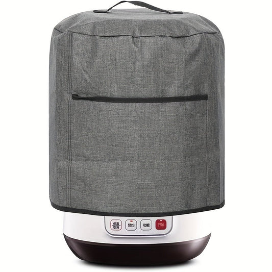 Air Fryer Dust Cover – Waterproof Insulated Protective Bag with Pocket and Handle – Fits Electric Pressure Cooker, Air Fryer, Rice Cooker, Steamer – 38x38.7cm/14.96x15.24 Inch (Grey)