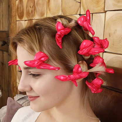 10/20/30pcs Flexible Foam Hair Curlers - No Heat Overnight Sleep Rollers for Natural Curls & Waves, Soft Polka Dot Sponge Styling Tools for Women