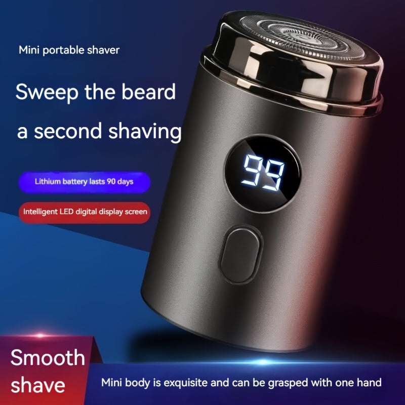 Ultimate Silent Beard Shaver - Rotary Shaver with Digital Display, Hair Clipper and Trimmer for Travel - Ideal Holiday and Father's Day Gift