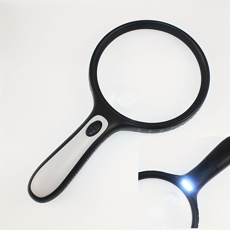 30x/60x LED Magnifying Glass - Handheld Design for Reading, Jewelry, and Low Vision Assistance