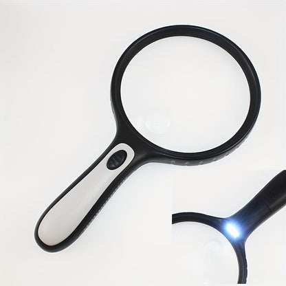 30x/60x LED Magnifying Glass - Handheld Design for Reading, Jewelry, and Low Vision Assistance