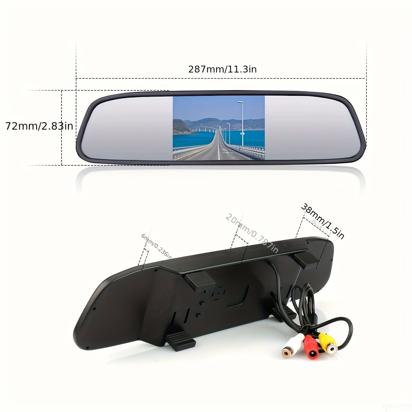 Wireless Backup Camera Kit with 4.3" Monitor – Easy Plug and Play Installation, Super Night Vision for Safe Reversing and Parking