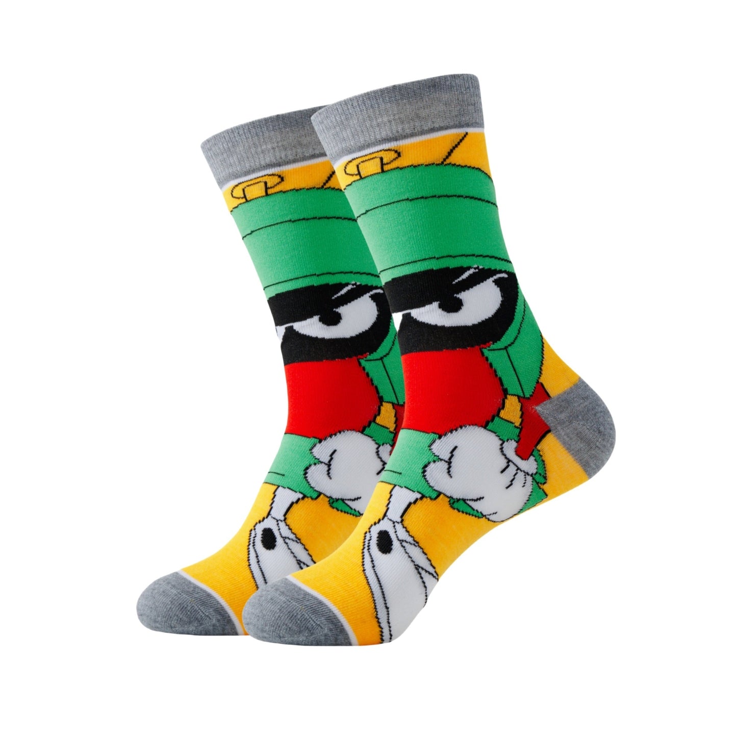 5/10/20 Pairs Vibrant Men’s Animated Character Mid-Calf Socks - Soft, Breathable, Sweat-Absorbing, Comfy for All Seasons - Unique Gift Idea