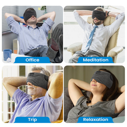 Sleep Mask with Headphones – White Noise, Blackout Light, Ice-Feeling, Extra Soft Modal Lining Eye Mask