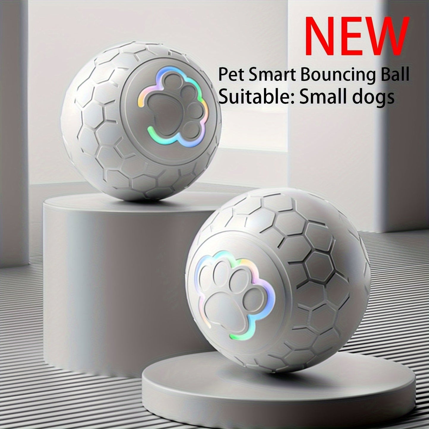 Smart Bounce Dog Toy Ball - Automatic, Interactive, Durable, Bite-Resistant, Electric Pet Toy for Indoor and Outdoor Play - Fun and Engaging for Dogs