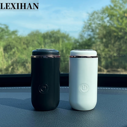 Compact USB-Charged Mini Electric Shaver - One-Touch, Durable Stainless Steel, Floating Head | Long Battery Life, Washable