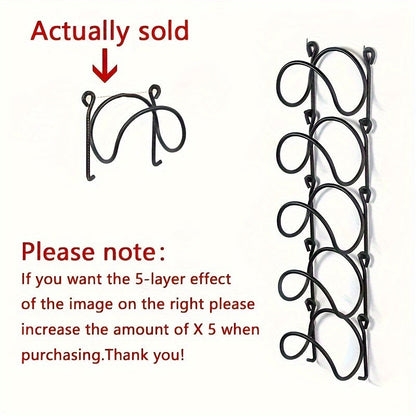 6pcs Wrought Iron Rack Set - Space-Saving Towel and Wine Holders, Elegant Wall Decor, Ideal for Christmas and Halloween Gifts