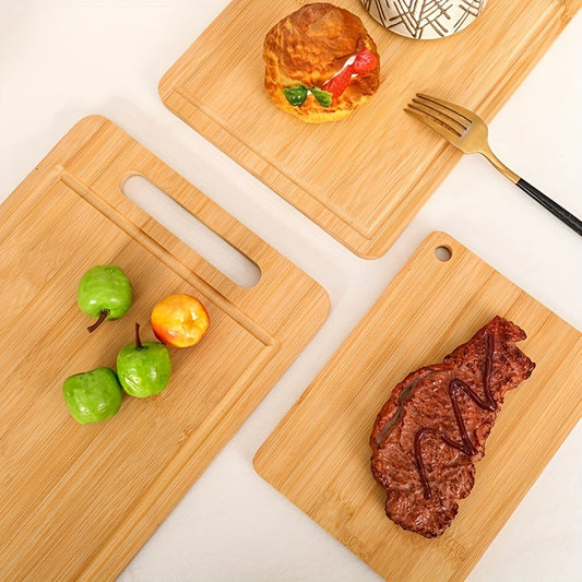 Extra-Large Bamboo Cutting Board - Durable, Easy-Grip Chopping Block with Juice Groove for Fruits, Vegetables, Meat & Poultry, Perfect for Holidays & Everyday Use