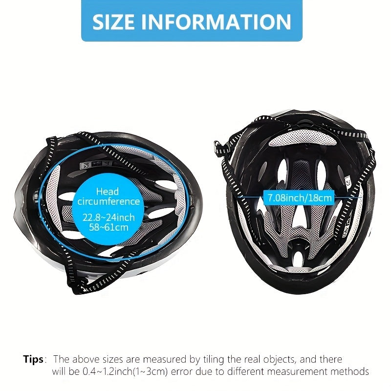 Unisex Lightweight Cycling Helmet – Adjustable, Ventilated Design, Ideal for Mountain and Road Biking Safety