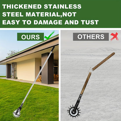 Sharp & Durable 3 Stage Manual Lawn Edger – 58.3 Inch Stainless Steel Handle with Comfort Grip