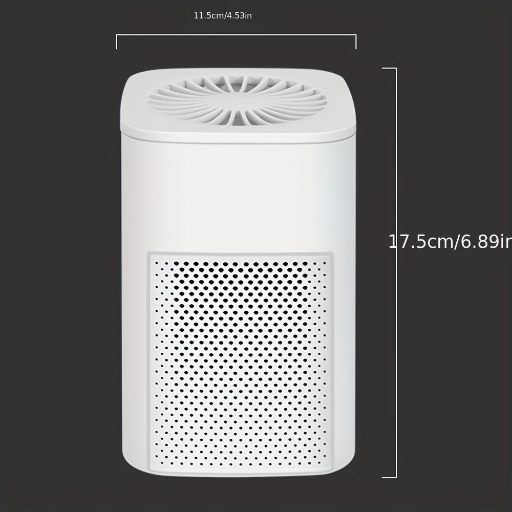 2024 New Compact AirGenie Mini Air Purifier – USB Powered, Formaldehyde Remover, Anion Generator – Whisper Quiet, Compact Design for Home and Office Desktop – Sleep Better, Breathe Easier