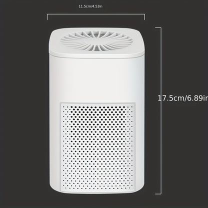 2024 New Compact AirGenie Mini Air Purifier – USB Powered, Formaldehyde Remover, Anion Generator – Whisper Quiet, Compact Design for Home and Office Desktop – Sleep Better, Breathe Easier