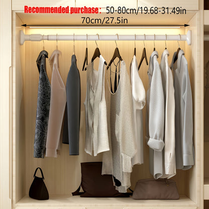 Adjustable Tension Curtain Rod - Heavy-Duty, No-Drill Extendable Rod for Shower, Closet, Window, Towel Rack - Metal and Plastic Home Accessory