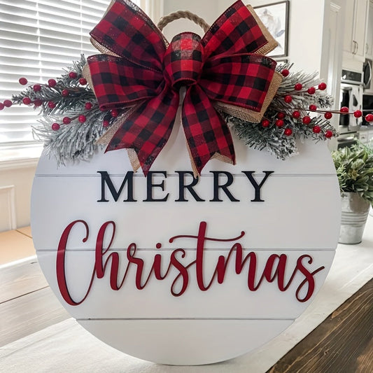 Artificial Braided Christmas Wreath - Front Door and Outdoor Decor, Corridors and Scene Decoration, Home Christmas Decor Supplies, Festival Decoration