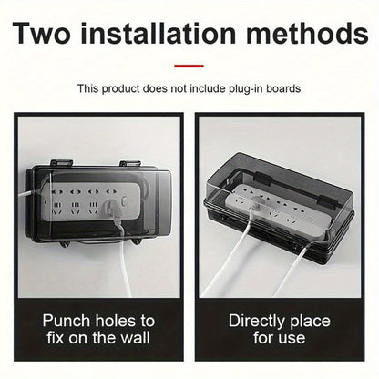 Durable Weatherproof Electrical Box – Waterproof Power Cord Enclosure for Timers, Extension Cables & Transformers, ABS Resin Cover