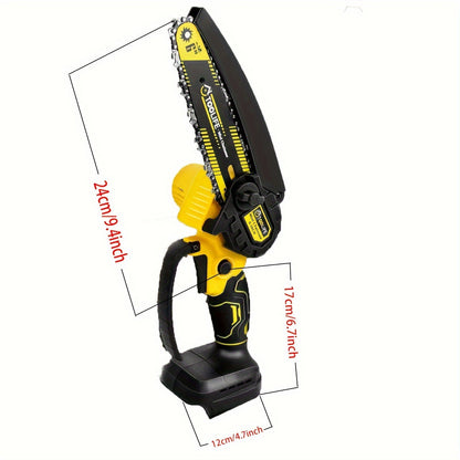 Mini Cordless Chainsaw – 6 Inch Handheld Electric for Tree Trimming & Cutting, Battery Powered, Perfect Gift for Father's Day, Gardeners, Anniversaries and Birthdays