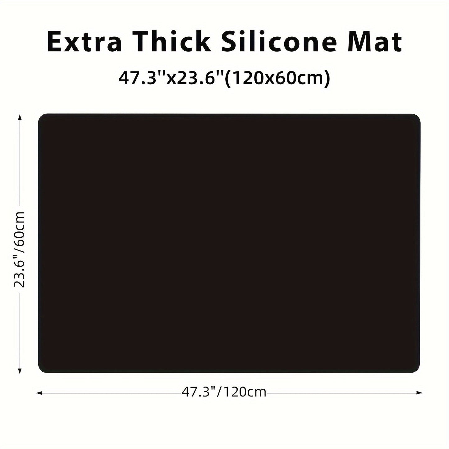 Extra Large Super-Sized Silicone Baking Mat - Heatproof, Easy Clean, Waterproof, Anti-Slip Grip, Durable Table Protector for Pastry, Dining and Desk, Stylish Kitchen Decor