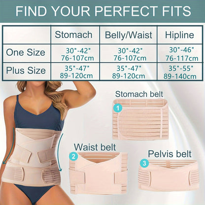 3 in 1 Postpartum Belly Band – C-Section Support Recovery Wrap and Abdominal Binder Girdle for Post-Birth Recovery