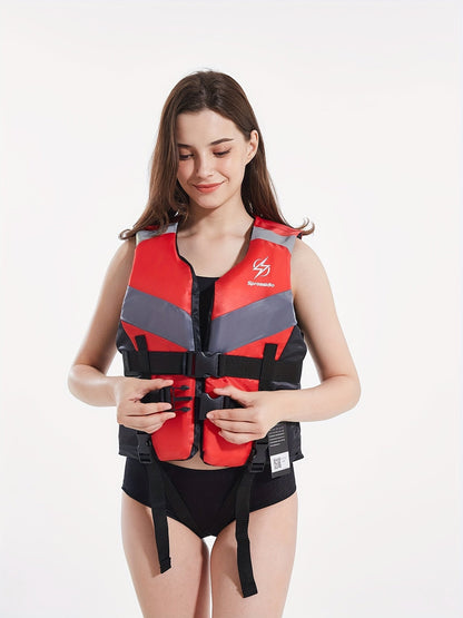 HISEA Adjustable Safety Life Jacket - Outdoor Drifting, Swimming, Snorkeling Suit for Kayaking, Boating, Fishing, Water Ski, and Rafting - Water Sports Life Vest