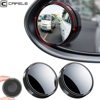 2Pcs Blind Spot Car Mirrors - 2 Inch HD Glass Convex, 360° Wide Angle with Sucker for Cars, SUVs and Trucks