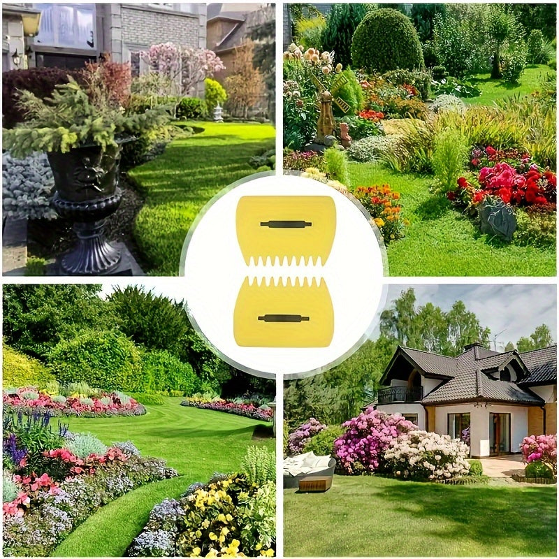 2 Large Garden & Yard Leaf Spoons - Plastic Grass Spoon, Manual Leaf Harrow & Collector for Garden Waste, Great Gardening Tools