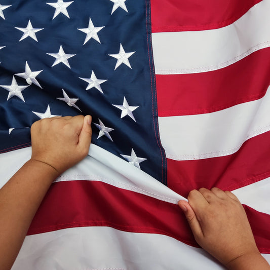 Premium 3x5ft American Flag – Embroidered Stars, Stitched Stripes, Durable & Fade-Resistant with Brass Grommets for Outdoor Use