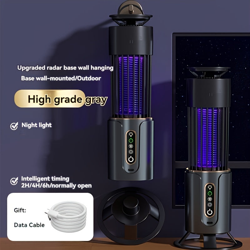 Rechargeable Multi-Functional Mosquito Killer Lamp - USB Powered, Dual Light Colors, Indoor and Outdoor Bug Zapper for Home, Bedroom, Office, RV, Camping - Effective and Easy to Clean