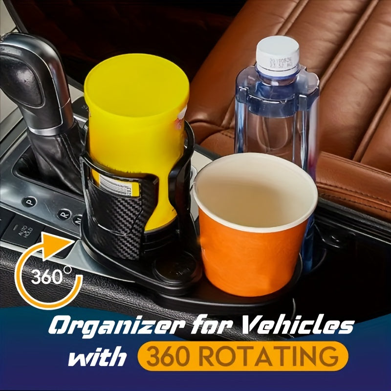 Car Cup Holder Expander – Adjustable Multifunctional Dual Cup Holder with Phone Holder and Aromatherapy Organizer – Ideal Gift for Thanksgiving, Christmas and New Year