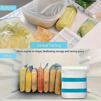 Versatile Freezer Food Block Maker - Ideal for Leftovers, Soups, Sauces and Smoothies - Durable ABS Material Kitchen Gadget