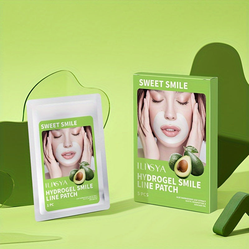 ILISYA Smile Line Patch - Aloe Vera and Niacinamide Gel Mask for Nourishing, Moisturizing, and Firming Facial Skin