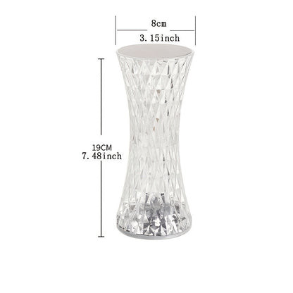 Touch-Activated Crystal-Accented Bedside Lamp - Luxury Bedroom Lighting