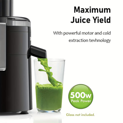 Compact Speedster Juicer – Citrus Juicer with High Juice Yield, Multiple Safety Features, BPA-Free, Black & Green – Easy Operation Centrifugal Extractor for Fruits and Vegetables