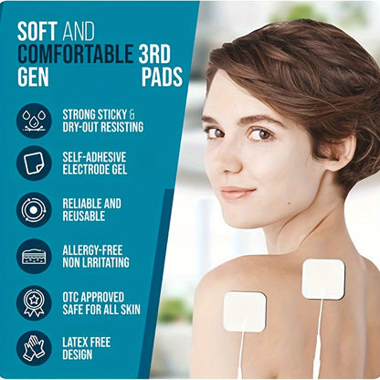 20pcs Premium Latex-Free Electrode Pads – Compatible with 2mm Pin Connector Lead Wires, High-Quality Replacement for Efficient Machine Performance