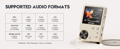 High-Quality Lossless MP3 Player MECHEN-M30 – HiFi with 64GB Memory Card, Supports Up to 256GB