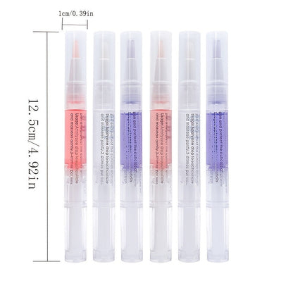 8 Pack Nail Cuticle Oil Pens – Smell Nail Nutrition Oil with Soft Bristles, Cuticle Revitalizer