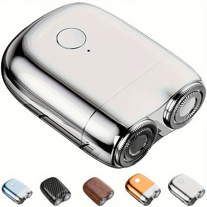 Cordless Mini Rotary Shaver - Waterproof, Wet and Dry Shaving, Alloy Body, Magnetic Shaving Head, Travel Case Included - Ideal Gift for Men, Travelers, and Businessmen